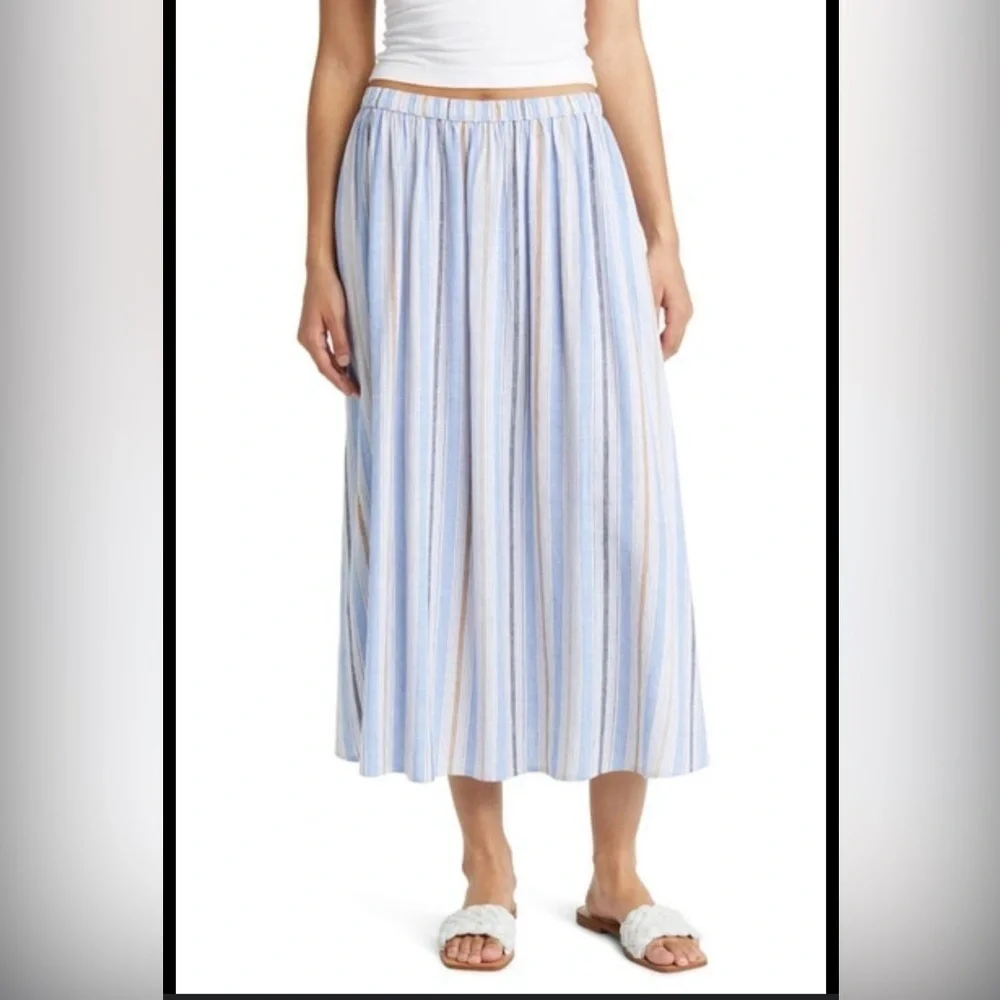 Women’s Caslon Striped Maxi Skirt, Large